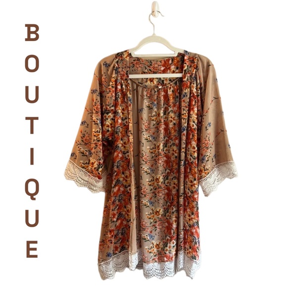 Tops - Boho Floral Kimono Size XL